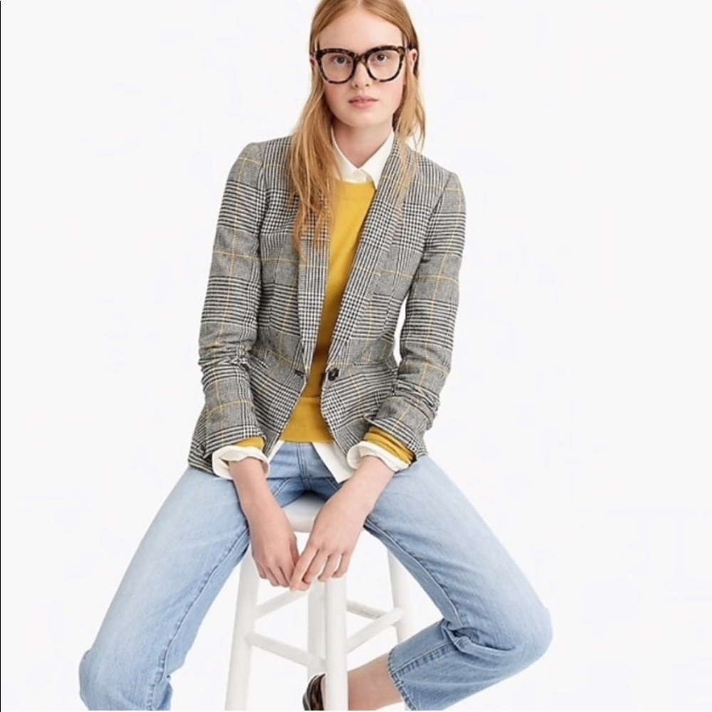 NWT JCREW Parke Blazer in Glen Plaid 18
